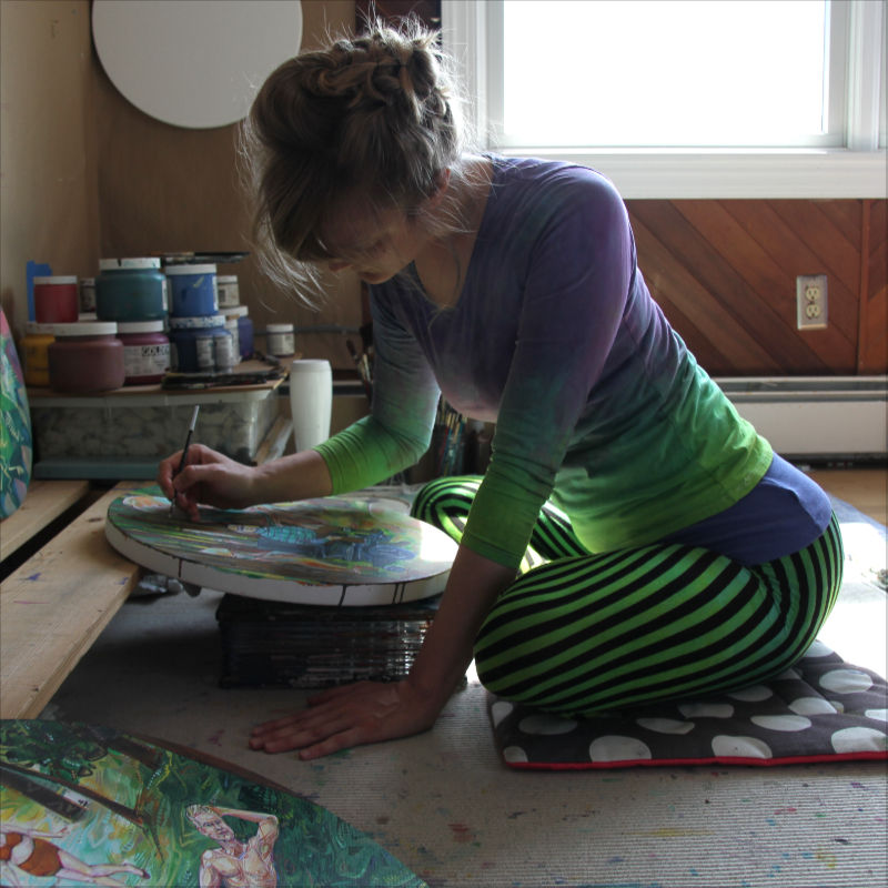 American artist Gwenn Seemel in her studio