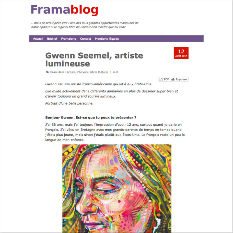 Framablog featuring Gwenn Seemel