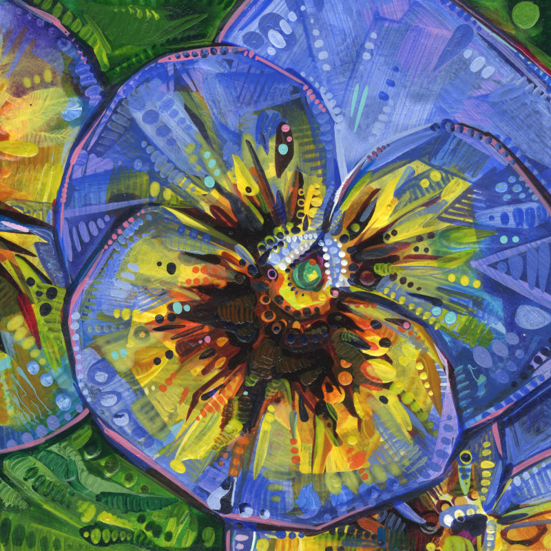 a pansy flower painting