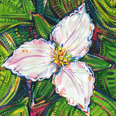 trillium fleur peinture