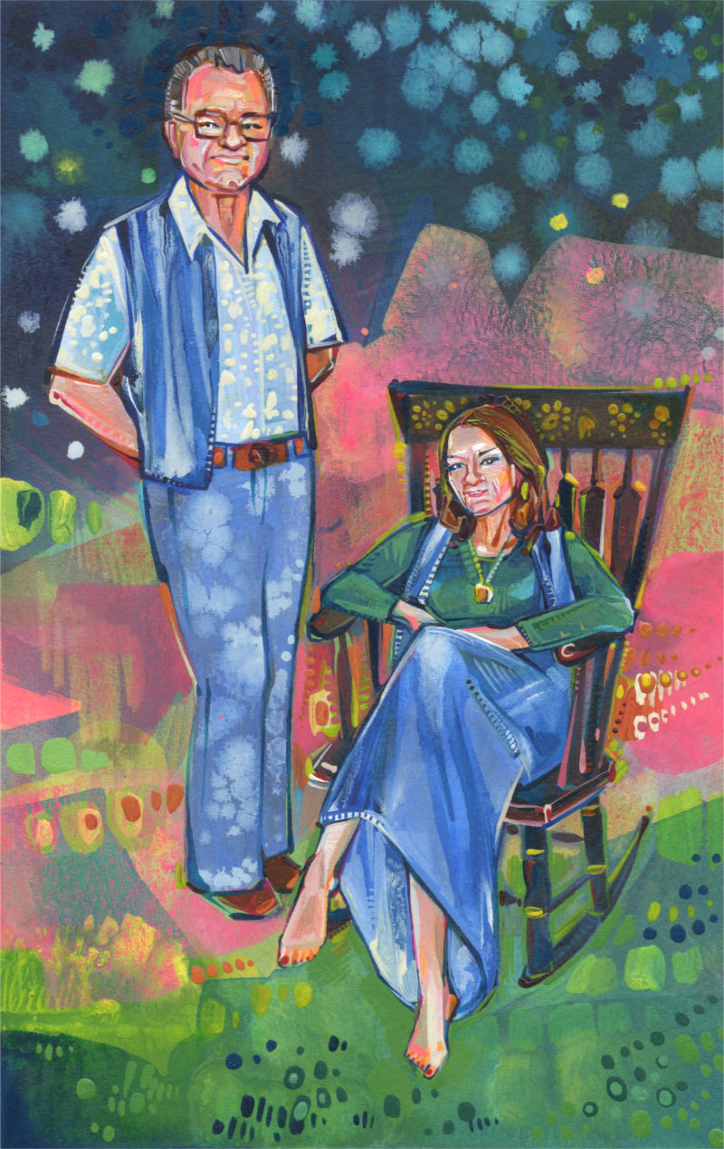 peinture de deux personnes par Gwenn Seemel