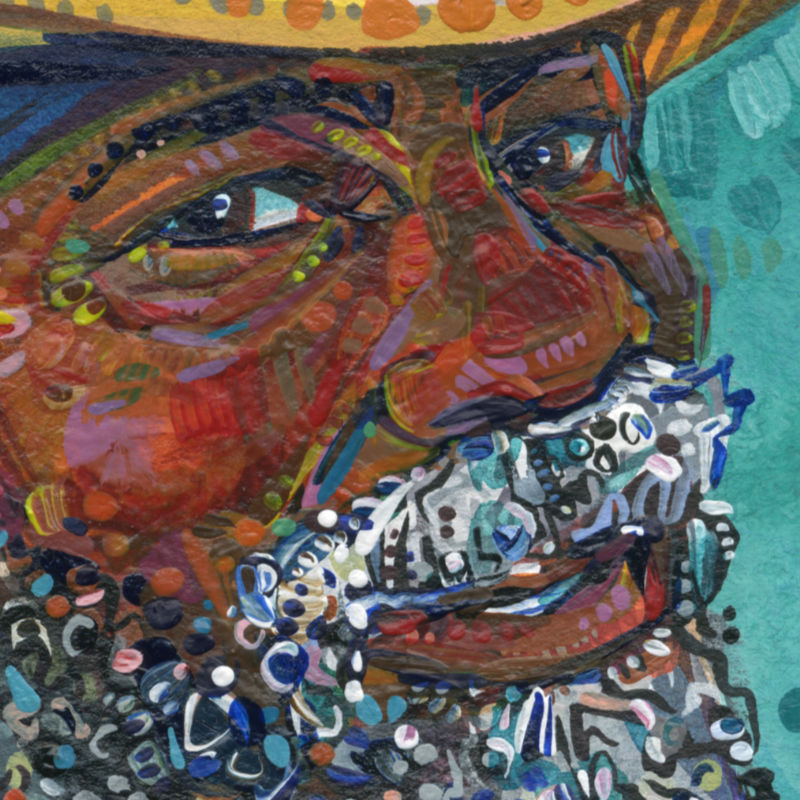 painterly portrait of a black man