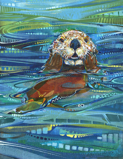 loutre de mer peinture