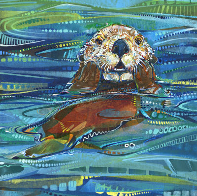 sea otter painting by artist Gwenn Seemel