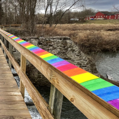 art and civil disobedience at the Alexauken Creek Spillway Bridge in the D&R Canal State Park, New Jersey