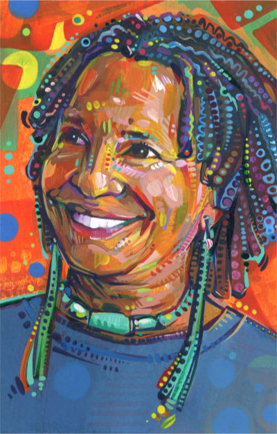portrait d’une femme noire par Gwenn Seemel