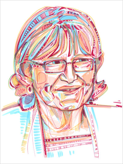Babs Siperstein, Garden State Equality, drawing by Lambertville artist Gwenn Seemel