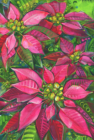 poinsettias, buy art by independant artist Gwenn Seemel