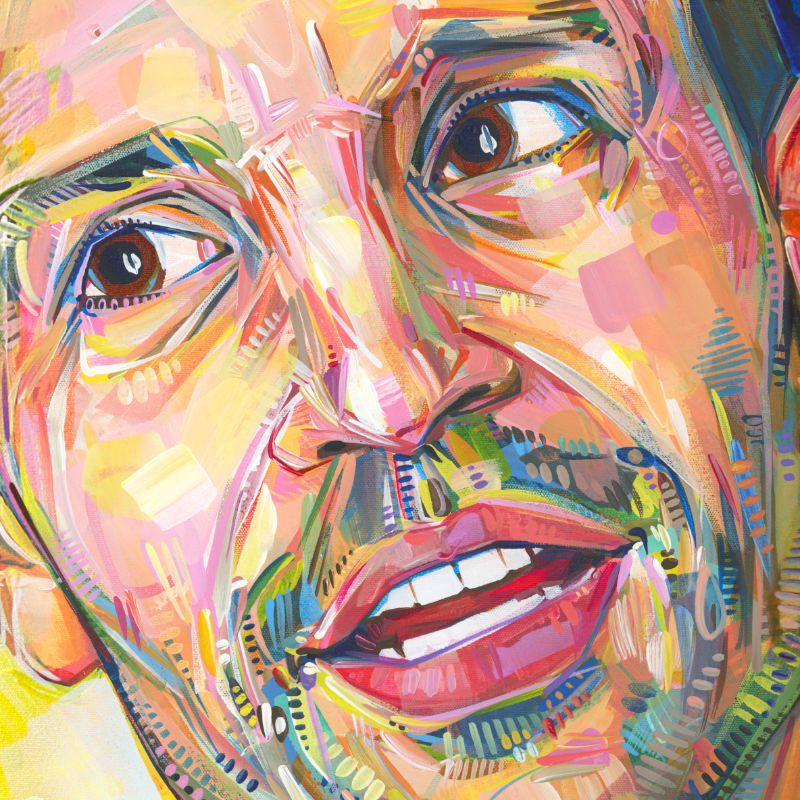 expressive portrait, painted by New Jersey artist Gwenn Seemel