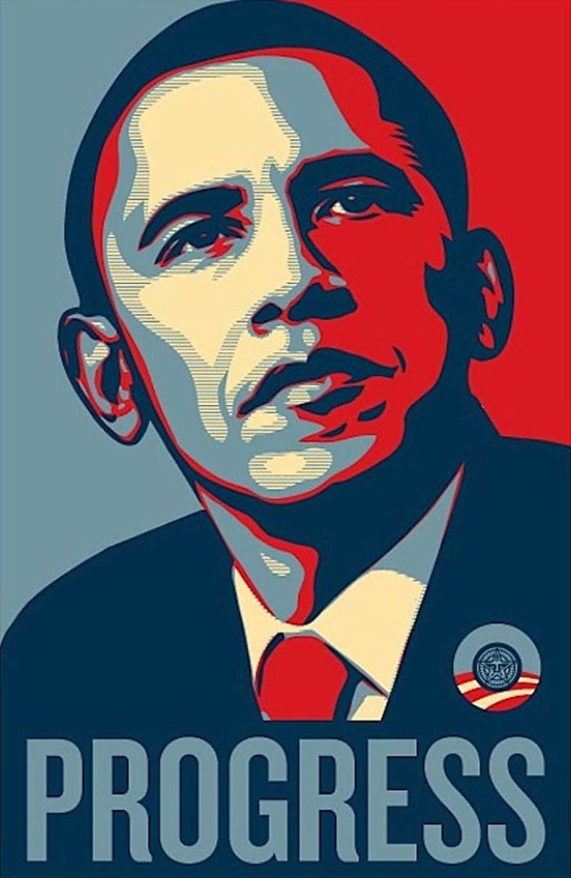 Shepard Fairey affiche pour Barack Obama 2008