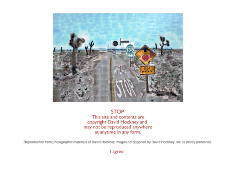 screenshot of David Hockney’s website