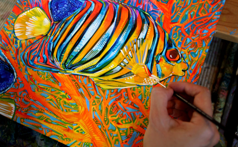 painting an angelfish