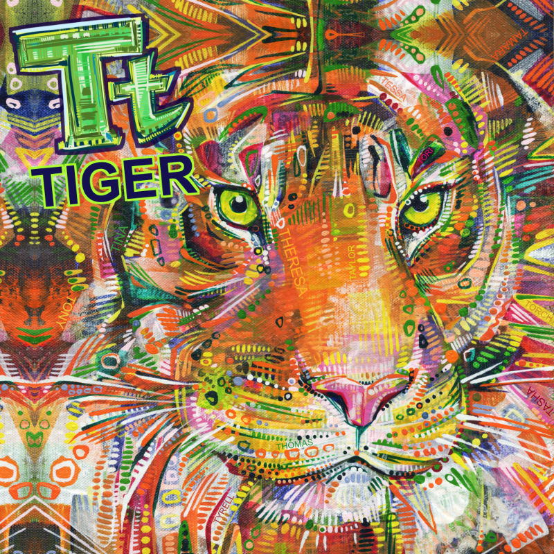 T is for Tiger, mock-up for Gwenn Seemel’s ABC book