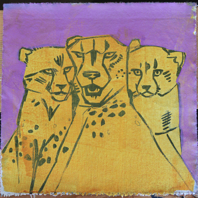 cheetah painting process