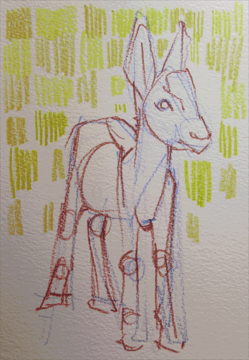 Gwenn Seemel donkey painting process