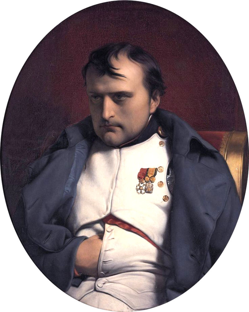 Napoleon at Fontainebleau, 31 March 1814, painted by Paul Delaroche in 1845