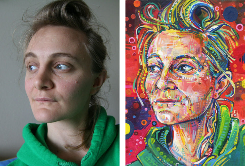 reference photo and self-portrait
