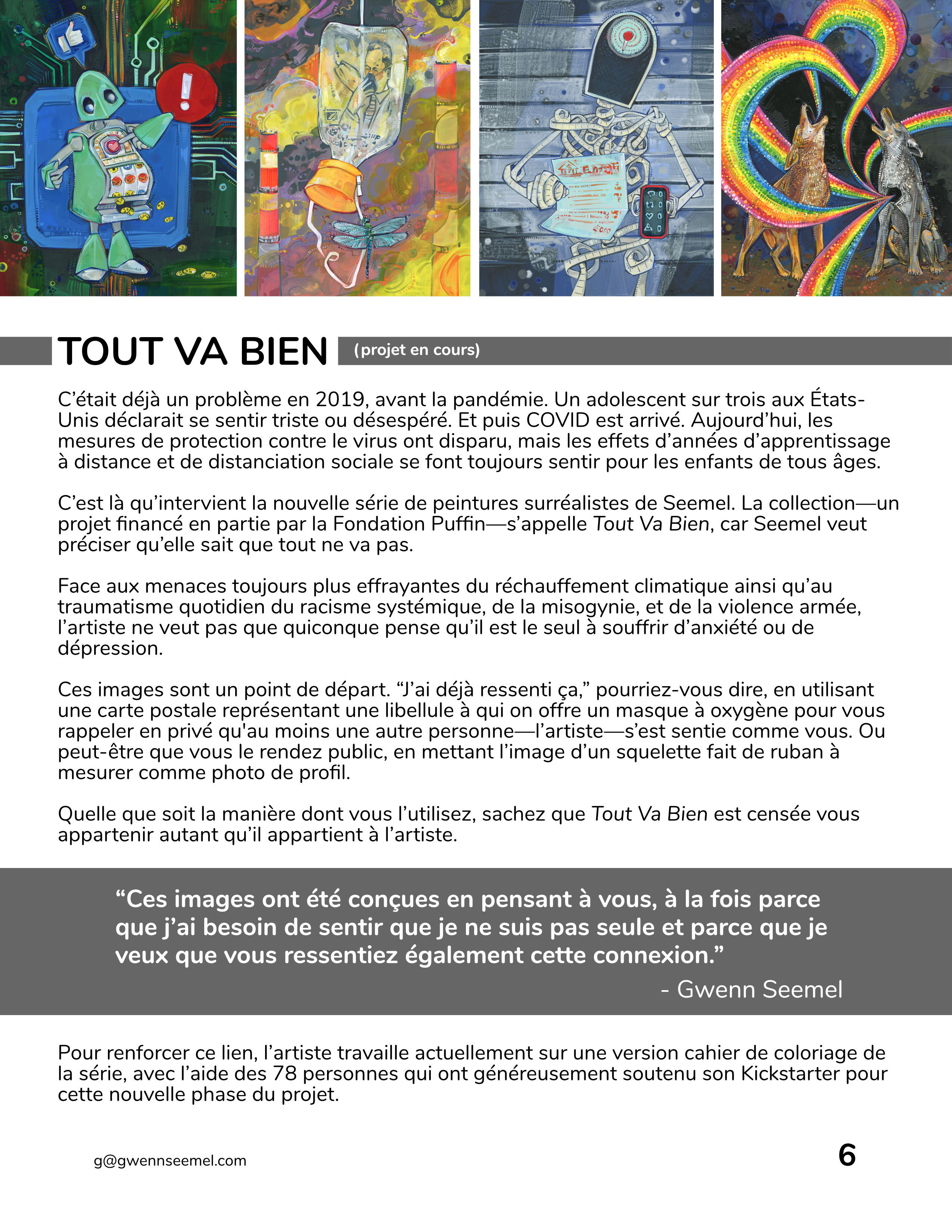 dossier de presse pour un artiste peintre